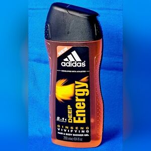 Adidas Deep Energy Ginseng Men's Hair & Body Wash Shower Gel 8.4oz New Discontin